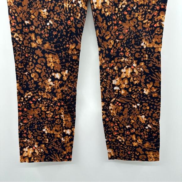 Anthropologie The‎ Essential Slim Autumn Floral Print Trouser Pants Sz 8 - Picture 5 of 15